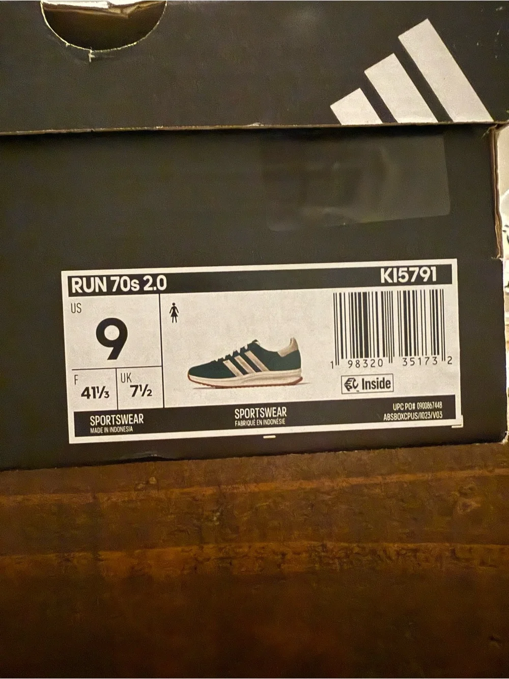adidas Run 70s 2.0 Shoes in Collegiate Green